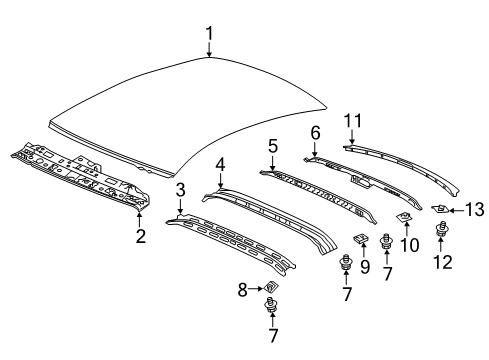 2022 Honda Accord Roof & Components Diagram 2