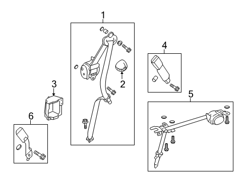 2022 Honda Passport Rear Seat Belts Diagram