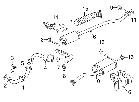 2022 Honda HR-V Exhaust Components Diagram 2