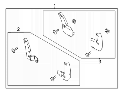 2022 Honda Civic SPLASH GUARD, FR Diagram for 08P08-T20-100R1