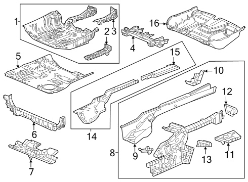 2023 Honda CR-V FLOOR, RR Diagram for 65511-3D5-A00ZZ