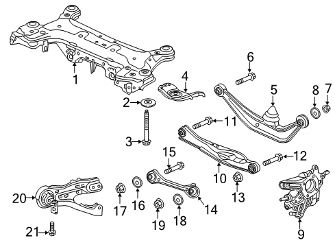 2024 Honda Odyssey Rear Suspension Diagram