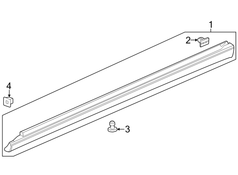 2023 Honda HR-V Exterior Trim - Pillars Diagram