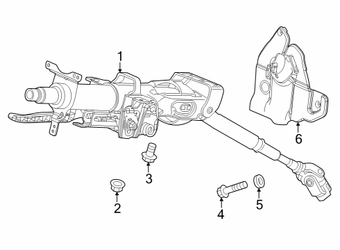 2023 Honda CR-V Hybrid Steering Column & Wheel, Steering Gear & Linkage Diagram 2