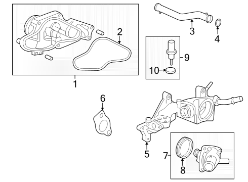 2023 Honda Pilot WATER PUMP Diagram for 19200-6FB-A01