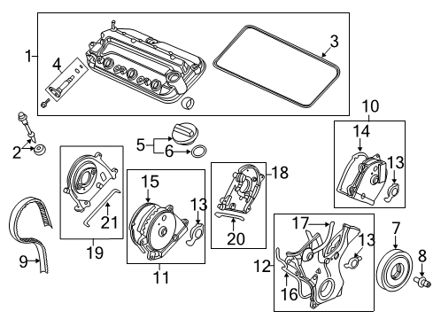 2022 Honda Pilot Valve & Timing Covers Diagram