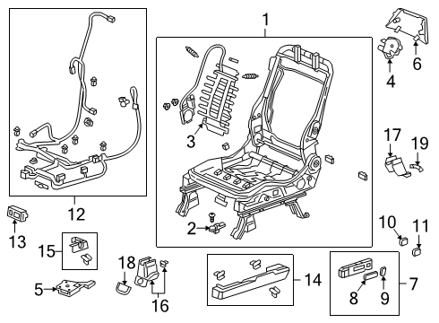 2023 Honda Passport Tracks & Components Diagram 1