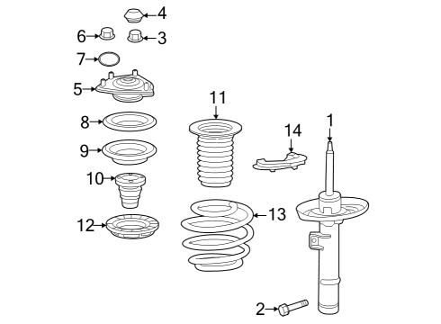 2024 Honda Accord SPRING, FR- R Diagram for 51401-30A-B11