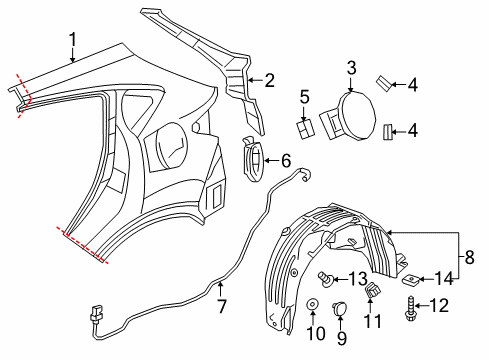 2022 Honda HR-V Fuel Door Diagram