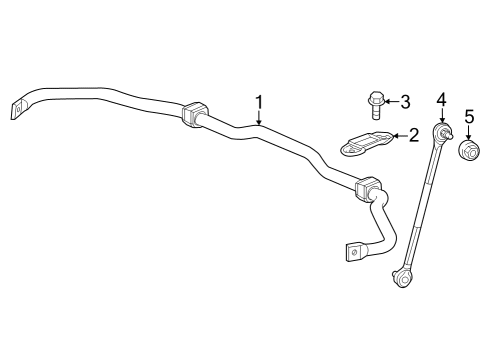 2023 Honda CR-V Hybrid Stabilizer Bar & Components - Front Diagram