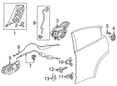 2022 Honda HR-V Rear Door Diagram 3