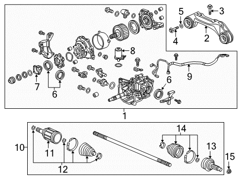 2018 Honda CR-V CARRIER ASSY-, RR Diagram for 41200-5TG-900