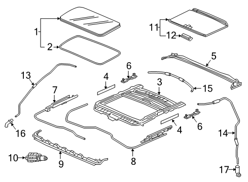 2023 Honda Ridgeline Sunroof Diagram