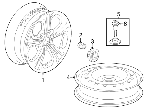 2024 Honda Accord W-WHEEL (17X7) (1/2J) Diagram for 42800-30B-AB0