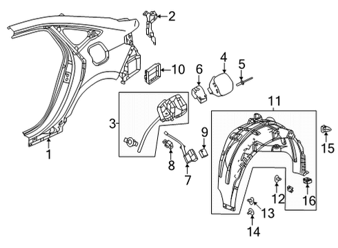 2023 Honda Civic LID COMP, F/FILLER Diagram for 63910-T20-A00ZZ