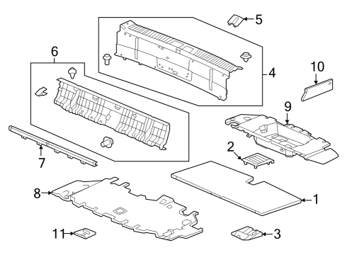 2024 Honda Pilot Interior Trim - Rear Body Diagram