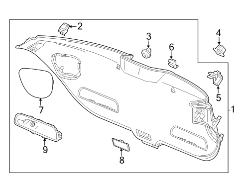 2023 Honda Civic GARNISH *NH900L* Diagram for 84431-T60-J11ZA