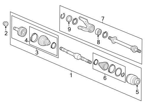 2023 Honda Civic DRIVESHAFT ASSY-, R Diagram for 44305-T60-J01