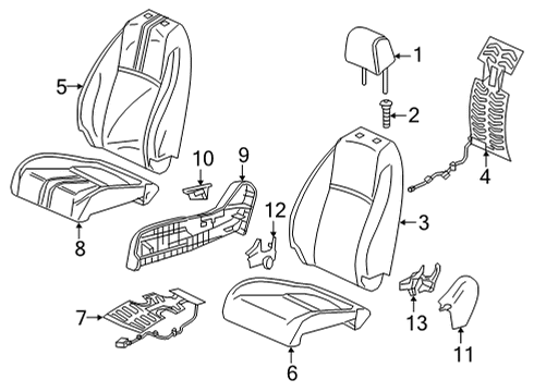 2022 Honda Civic CVR, R- FR- *NH900L* Diagram for 81121-T47-A01ZA