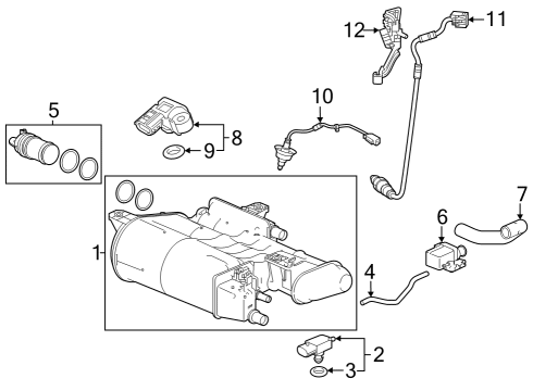 2024 Honda Accord SET, CANISTER ASSY Diagram for 17011-30A-A01