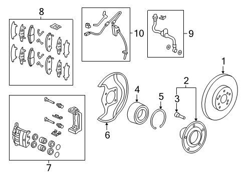 2022 Honda Pilot Brake Components Diagram 1