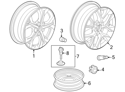 2023 Honda HR-V NUT, WHEEL Diagram for 90304-TLA-A11