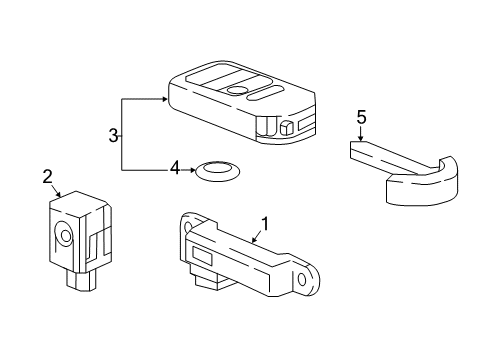 2022 Honda CR-V Hybrid Keyless Entry Components Diagram