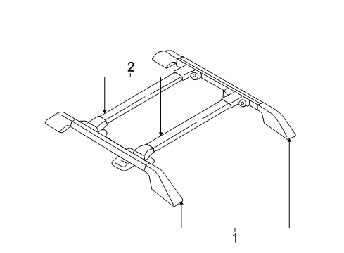 2023 Honda Ridgeline Luggage Carrier Diagram