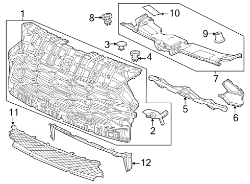 2023 Honda HR-V GRILLE, FR- BUMPER Diagram for 71151-3W0-A01