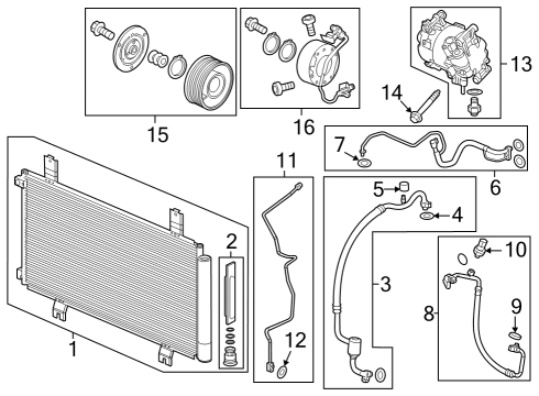 2023 Honda CR-V W-CONDENSER ASSY Diagram for 80100-3A0-A01