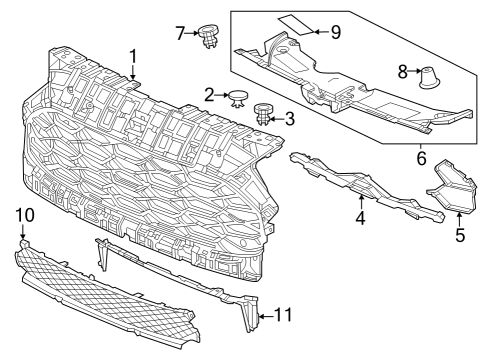 2023 Honda HR-V BASE, FR- GRILLE Diagram for 71201-3W0-A01