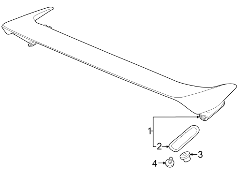 2023 Honda Civic SPOILER *NH547* Diagram for 74900-T60-J01ZA