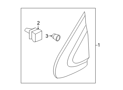 2022 Honda CR-V Hybrid Exterior Trim - Pillars Diagram