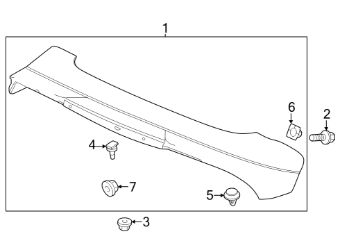 2024 Honda CR-V SPOILER *NH731P* Diagram for 74950-3A0-A21ZF