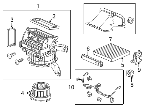 2022 Honda HR-V A/C & Heater Control Units Diagram 1