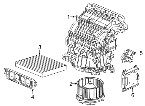 2022 Honda CR-V Hybrid Blower Motor & Fan Diagram