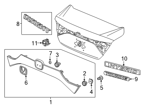 2022 Honda Insight Parking Aid Diagram