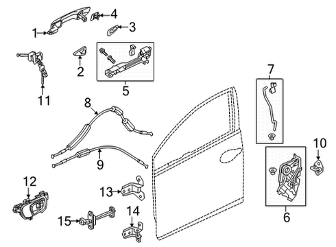 2022 Honda Civic REG, L- FR- DOOR Diagram for 72250-T20-A01