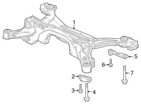 2023 Honda HR-V SUB-FRAME, RR- (2WD) Diagram for 50300-3W0-A10