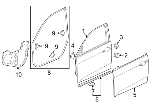 2023 Honda HR-V Door & Components Diagram 1