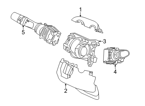 2022 Honda Pilot Shroud, Switches & Levers Diagram