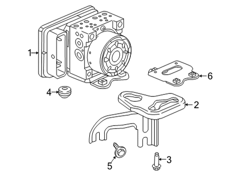 2022 Honda Civic BRACKET B, MODULATOR Diagram for 57116-T20-A00