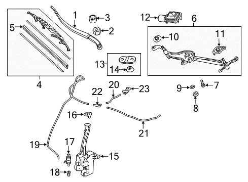 2024 Honda Odyssey Wiper & Washer Components Diagram 2