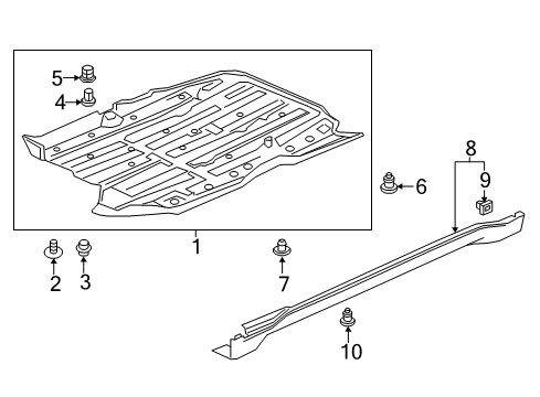 2022 Honda HR-V Exterior Trim - Pillars Diagram