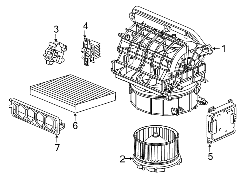 2022 Honda Insight Blower Motor & Fan Diagram