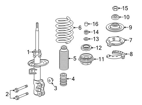 2022 Honda HR-V Struts & Components - Front Diagram