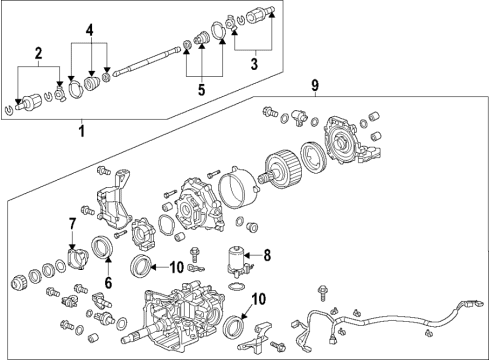 2022 Honda CR-V Hybrid Rear Axle, Axle Shafts & Joints, Differential, Drive Axles, Propeller Shaft Diagram