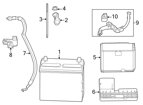 2023 Honda Accord CABLE ASSY- BATTERY Diagram for 32410-30B-A00