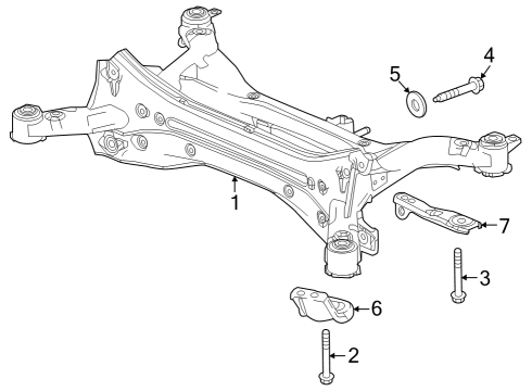 2023 Honda CR-V Hybrid Suspension Mounting - Rear Diagram 1