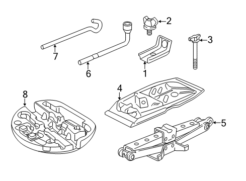 2023 Honda Odyssey Jack & Components Diagram